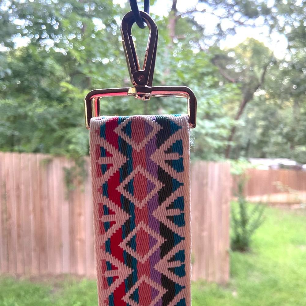 Camera/Guitar Strap- Colorful Geometric Patterned Strap for Bags/Totes NWOT - Picture 6 of 10